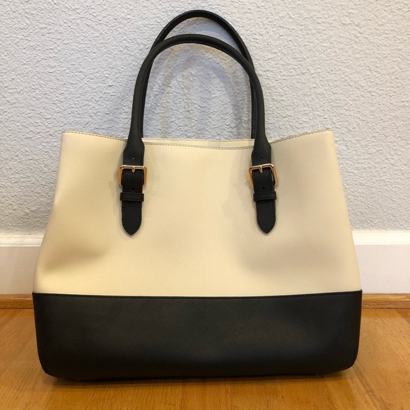 Kate Spade Black & Creme Tote (Large) - Picture 3 of 5